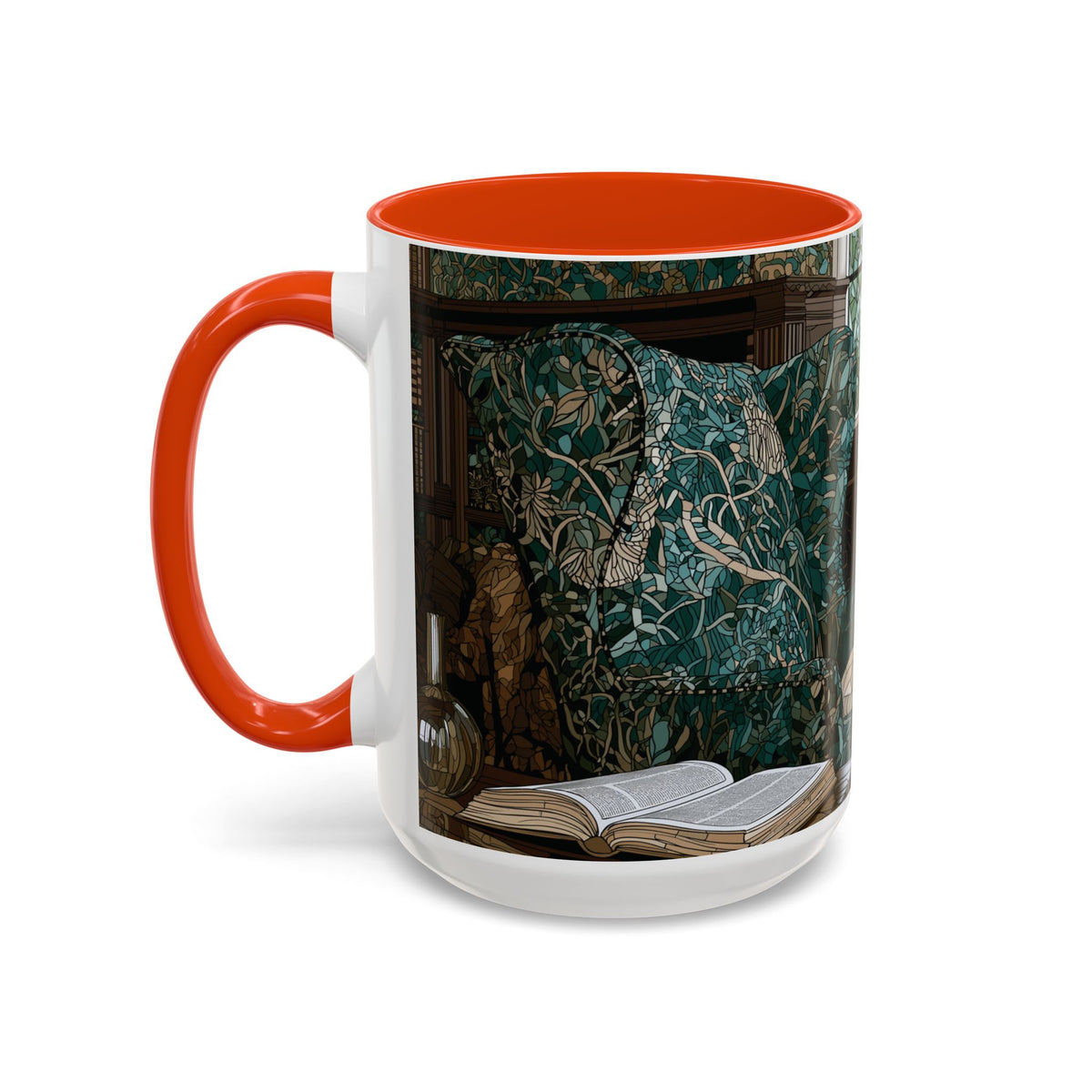 Cozy Reading Nook Cat Mug | Ceramic Coffee Cup 11oz 15oz