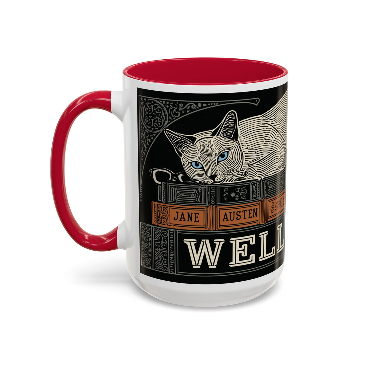 Bookstore Cat-Well Read Cat Mug | Literary Cat Stack Mug