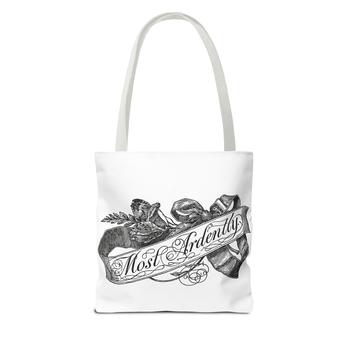 Regency Ribbon Banner Tote — Most Ardently