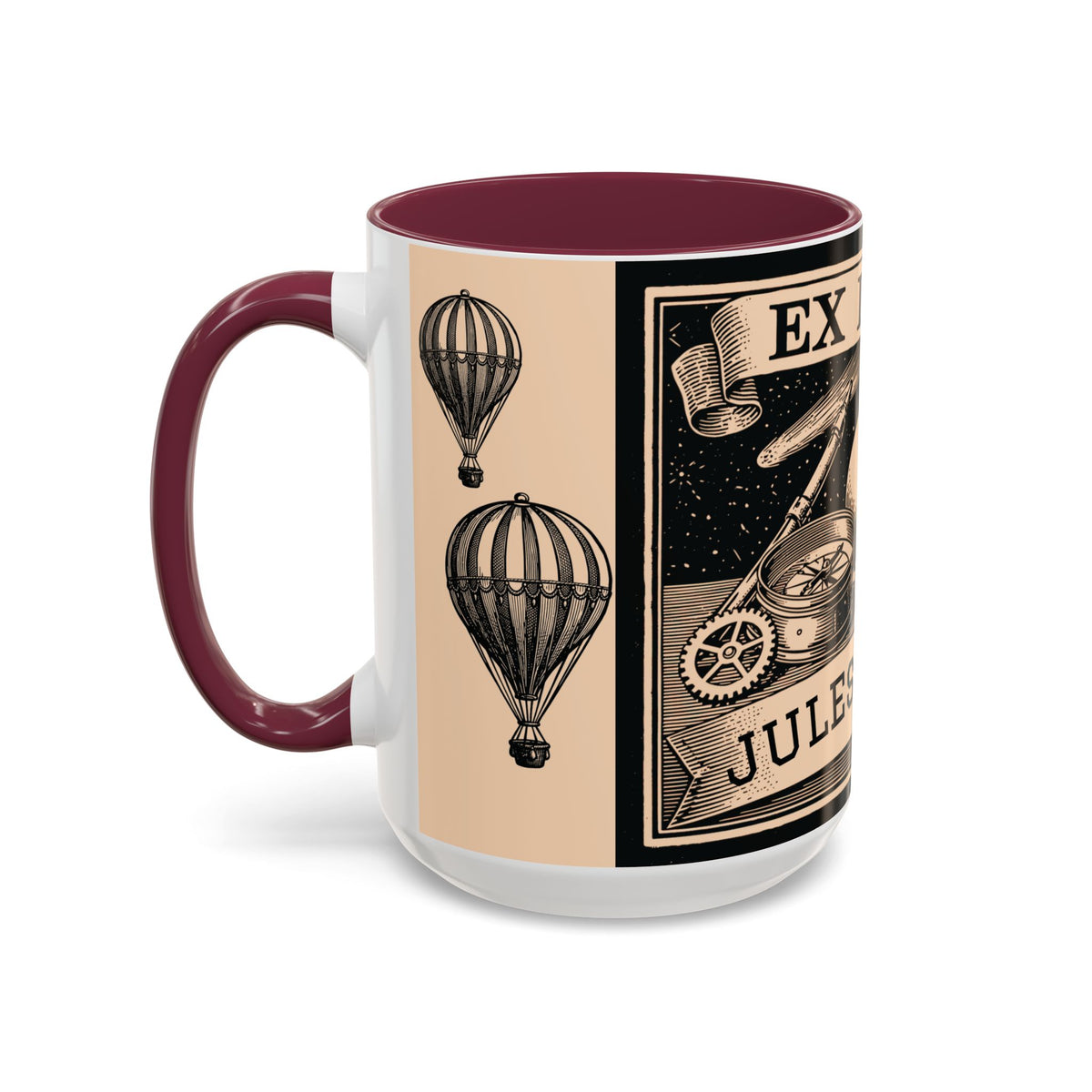 Jules Verne Ex Libris Vintage Science Fiction Coffee Mug (11oz & 15oz)