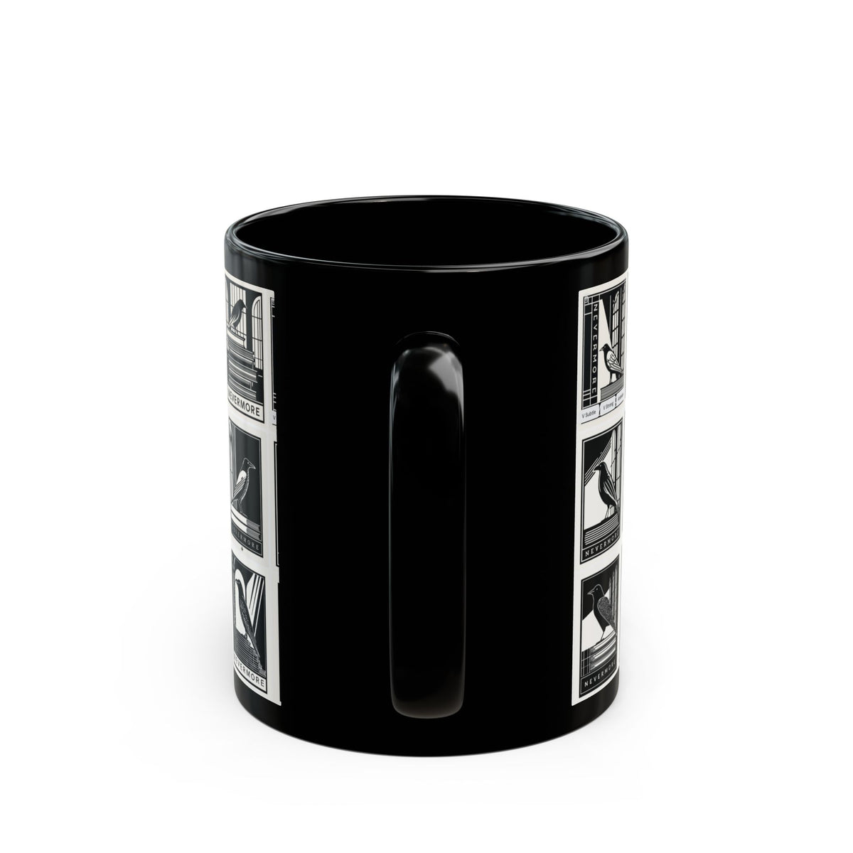 Nevermore Raven Tiles mug | Black Mug