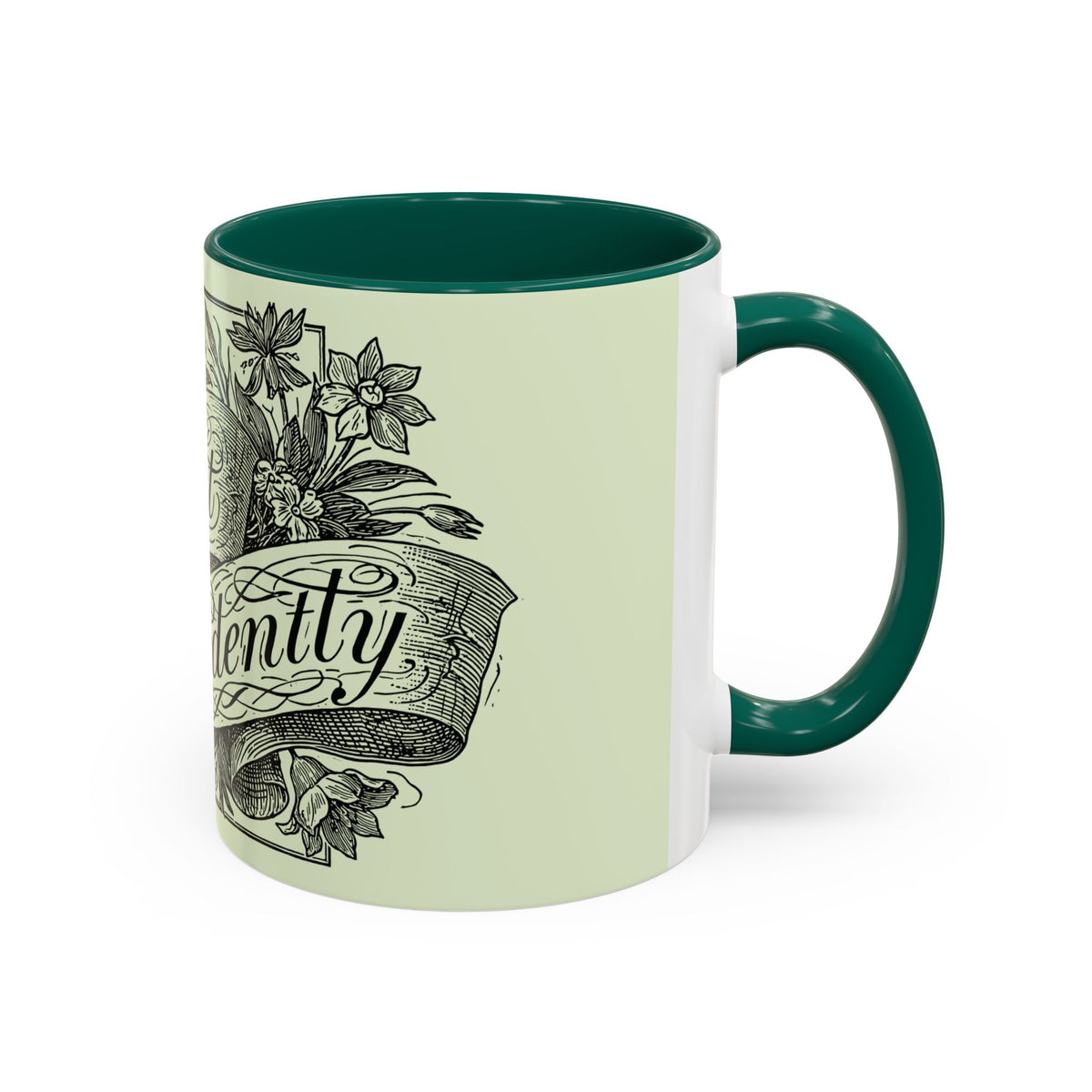 Most Ardently script banner floral Mug | Pink 11 or 15 oz.