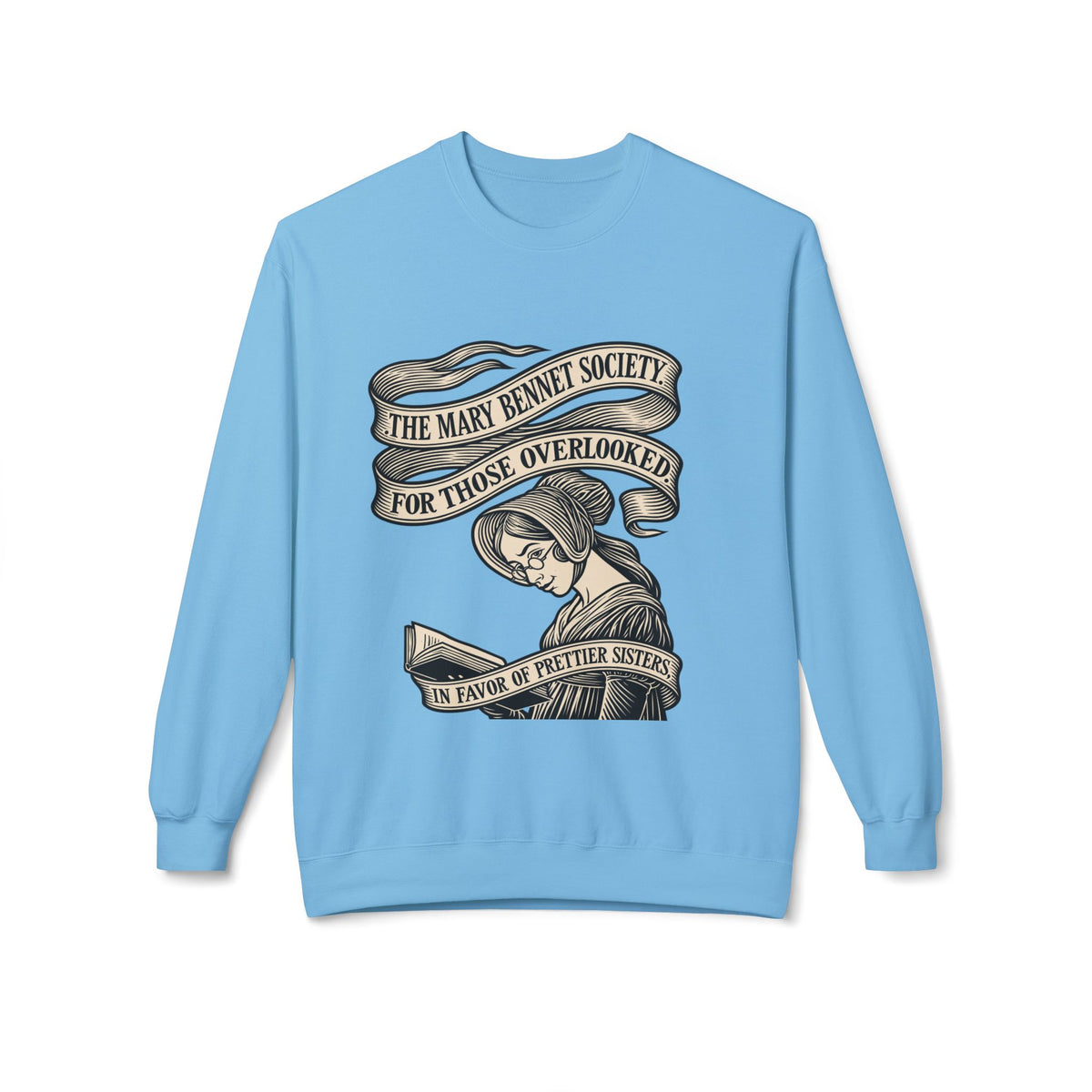 Crewneck Sweatshirt — “The Mary Bennet Society for Those Overlooked” Literary Pride Pullover