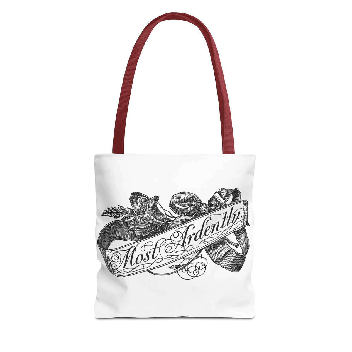 Regency Ribbon Banner Tote — Most Ardently