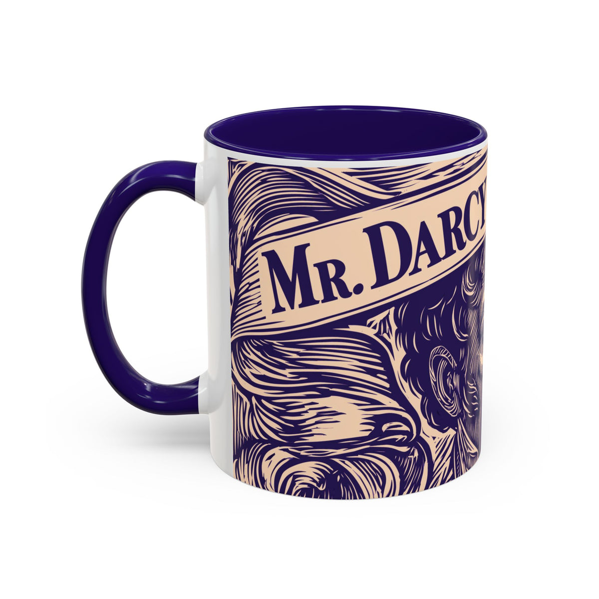 Darcy On My Mind Ceramic Mug — Jane Austen Literary Coffee Cup (11oz/15oz)