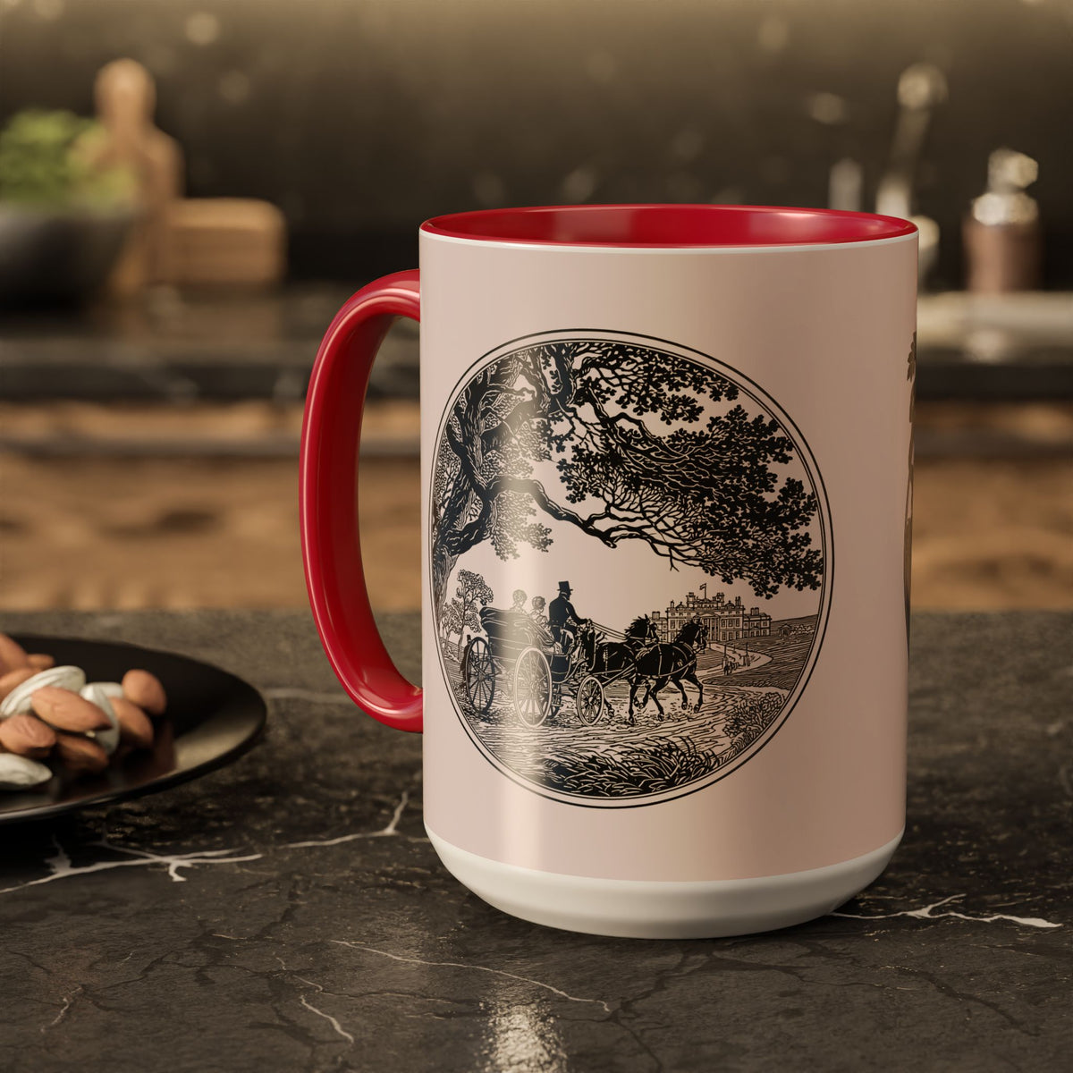 Romantic Vintage Silhouette Mug — "Most Ardently" Tea Coffee Cup (11oz/15oz)