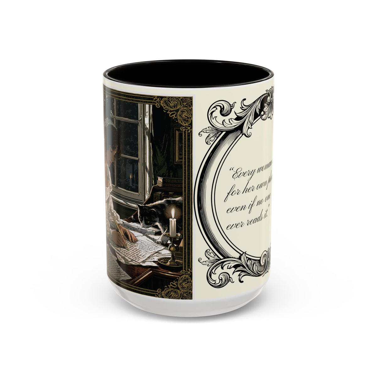 Jane Austen Quote Mug — “Every woman should write...” (11oz & 15oz)