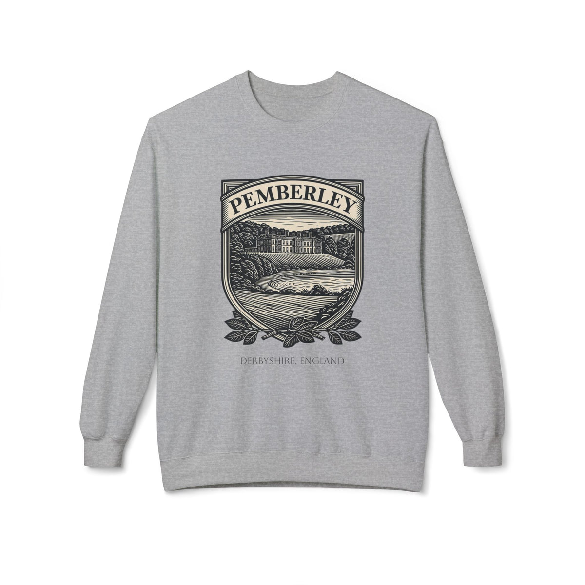 Pemberley Estate Crewneck Sweatshirt — Jane Austen Cozy Literary Pullover
