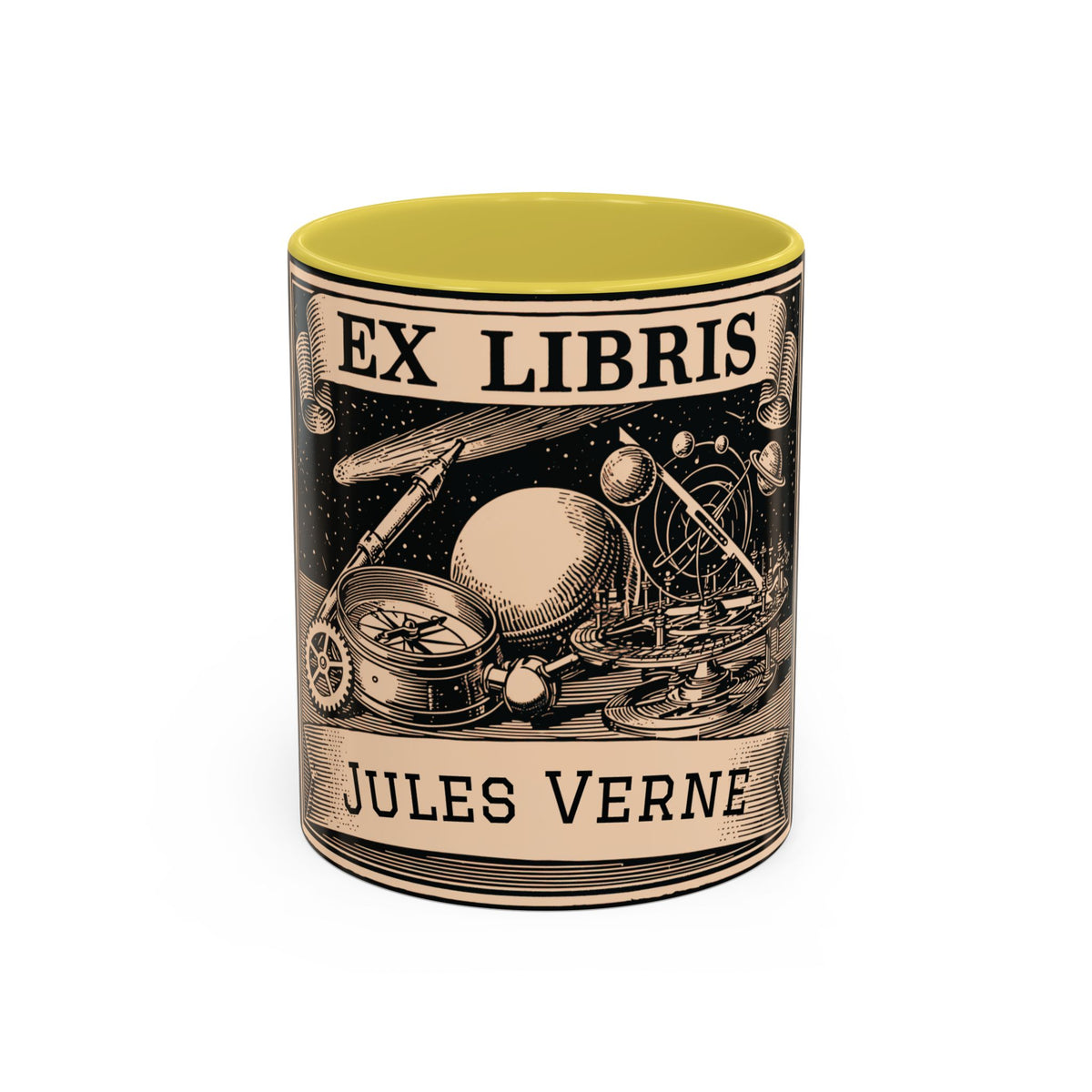 Jules Verne Ex Libris Vintage Science Fiction Coffee Mug (11oz & 15oz)