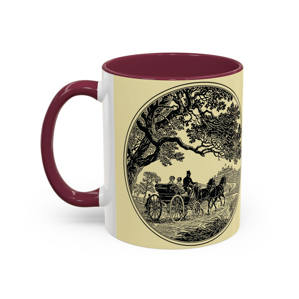 Vintage 'Barely Tolerable' Illustration Coffee Mug (11oz/15oz)