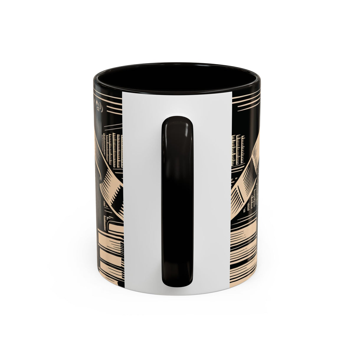x Nevermore Raven woodcut illustration Mug | Edgar Allan Poe inspired