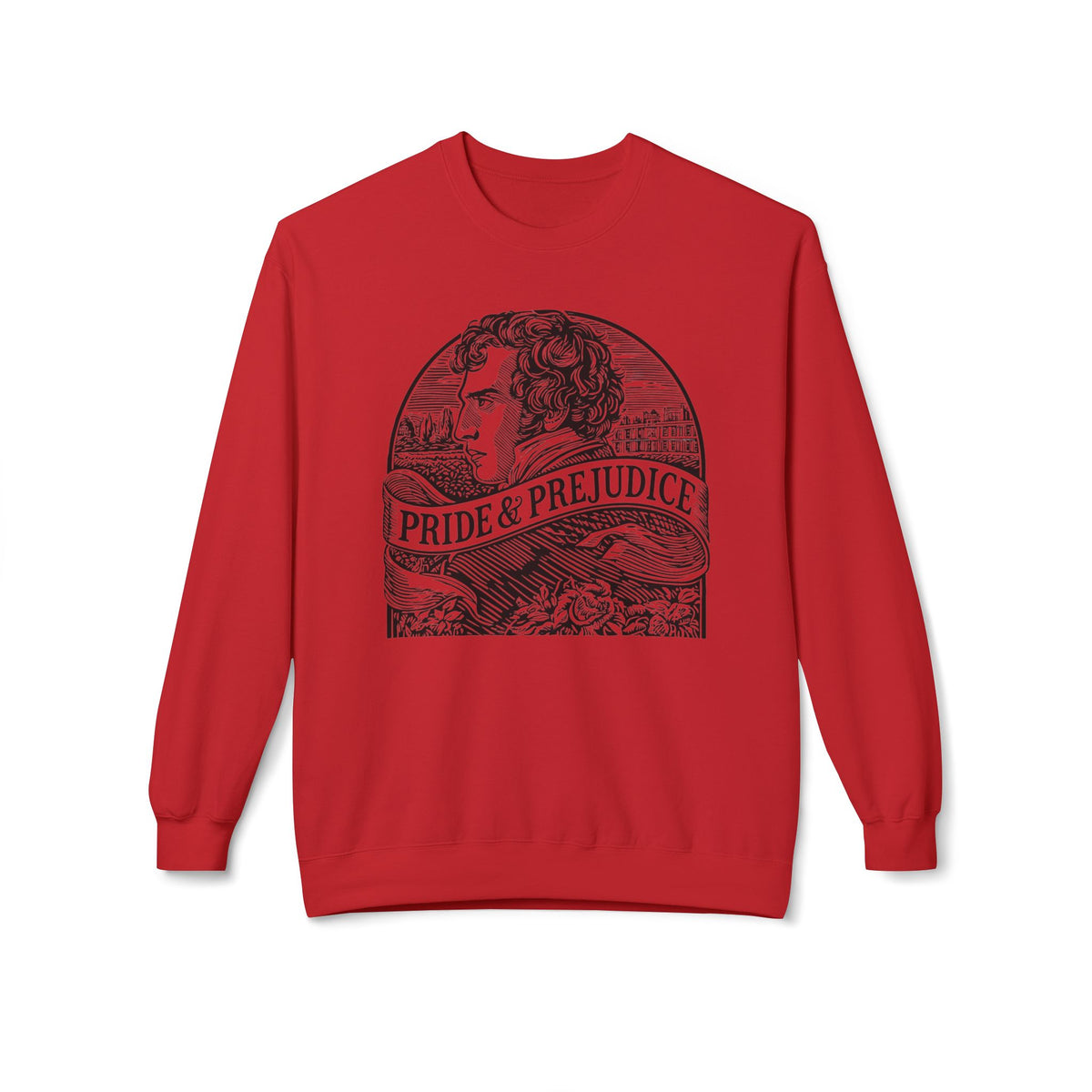 Pride & Prejudice Literary Crewneck Sweatshirt — "Swiped Right" Back