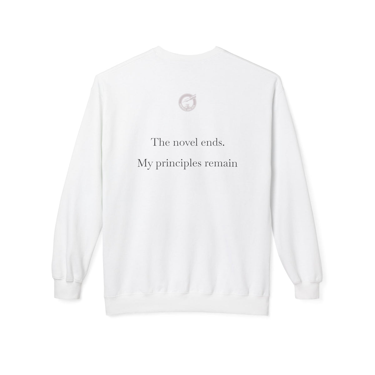 Courage Rises Crewneck Sweatshirt — Vintage Feminist Quote Graphic