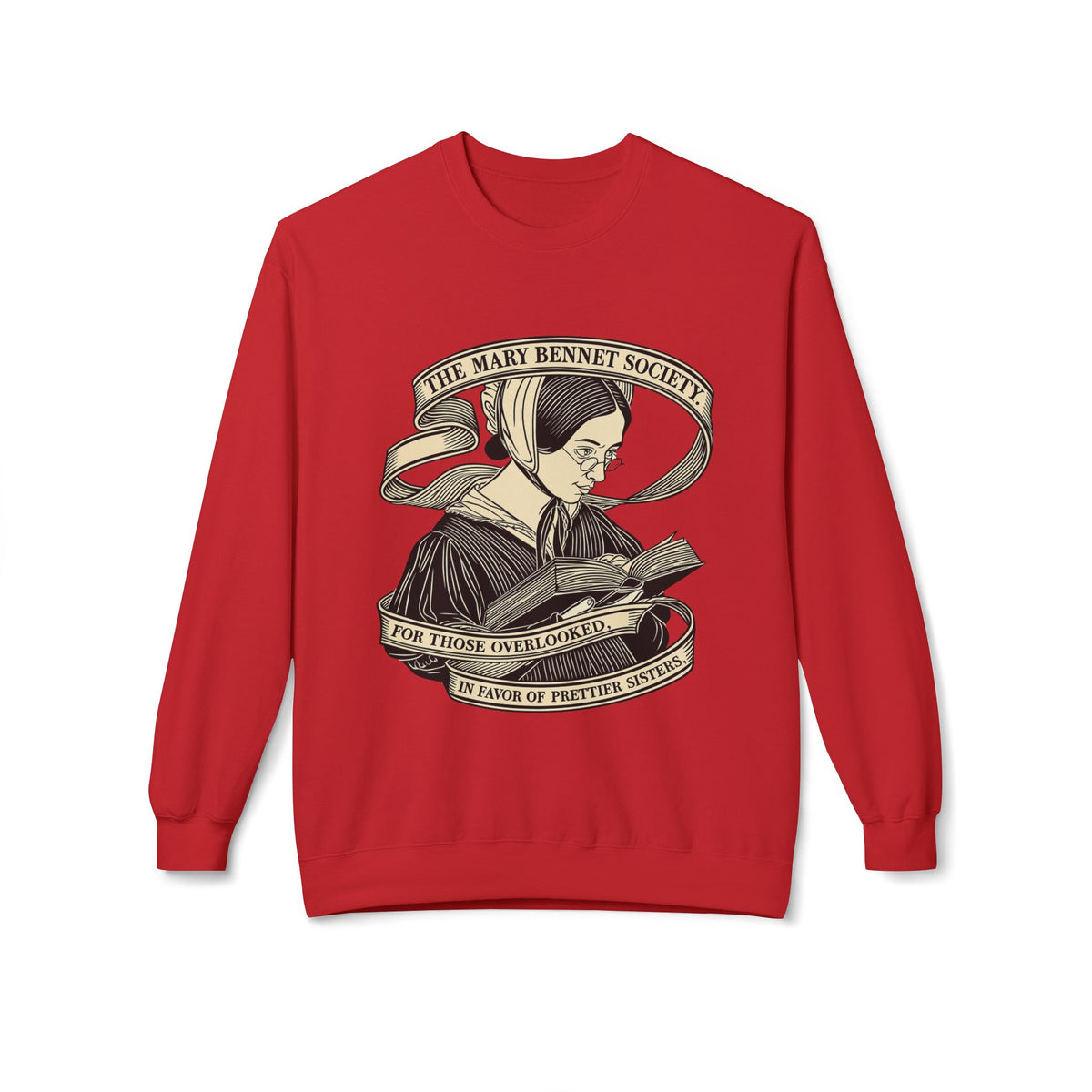 The Mary Bennet Society Literary Crewneck Sweatshirt — Vintage Booklover Reading Crew