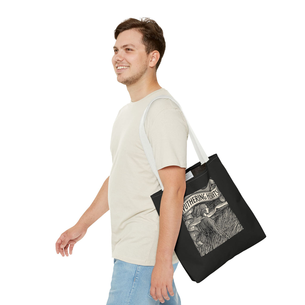 Wuthering Heights Illustrated Tote Bag — Gothic Novel Literary Canvas Tote