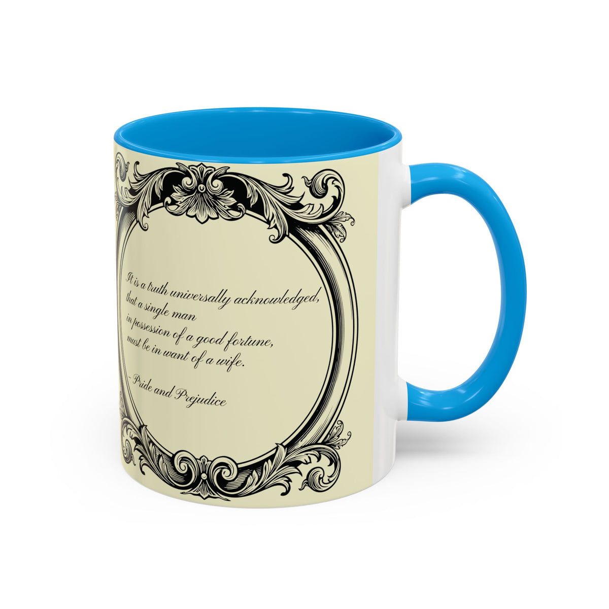 Pride and Prejudice Quote Mug — “Mr. Darcy at Pemberley” Vintage Jane Austen Coffee Cup (11oz/15oz)