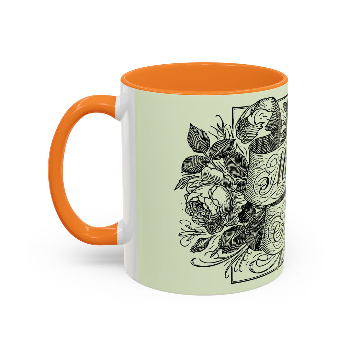 Most Ardently script banner floral Mug | Pink 11 or 15 oz.
