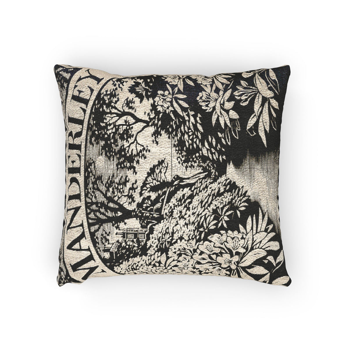 Manderley Estate-Cliffside Path-Woven Pillow | Rebecca Literary Tapestry Throw Gothic Manor