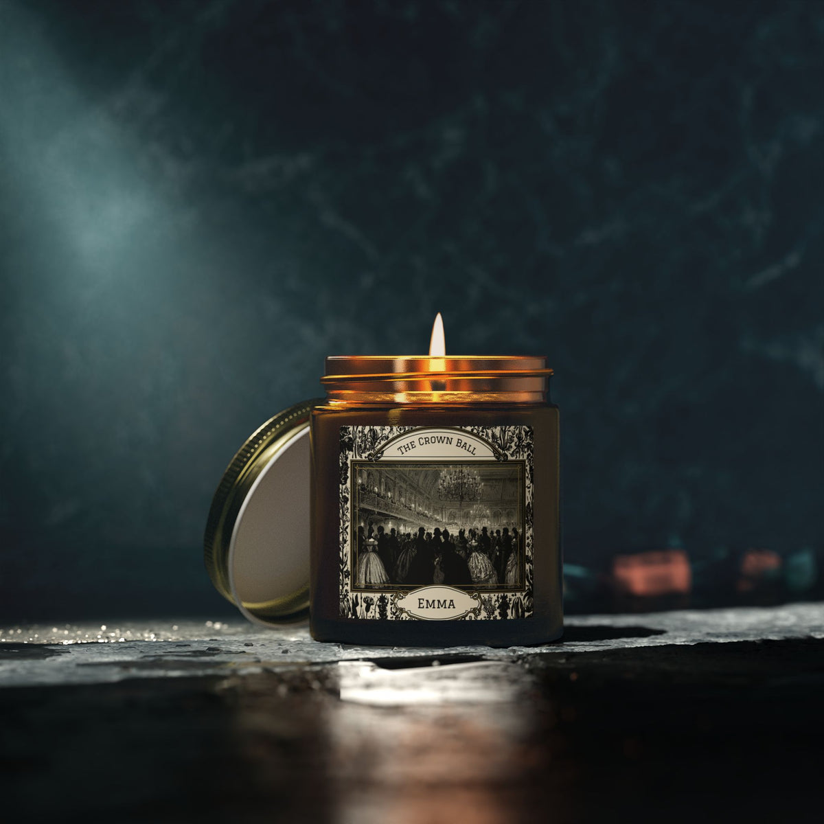 The Crown Ball Vintage Ballroom Illustration Candle | Soy Wax, 4oz & 9oz