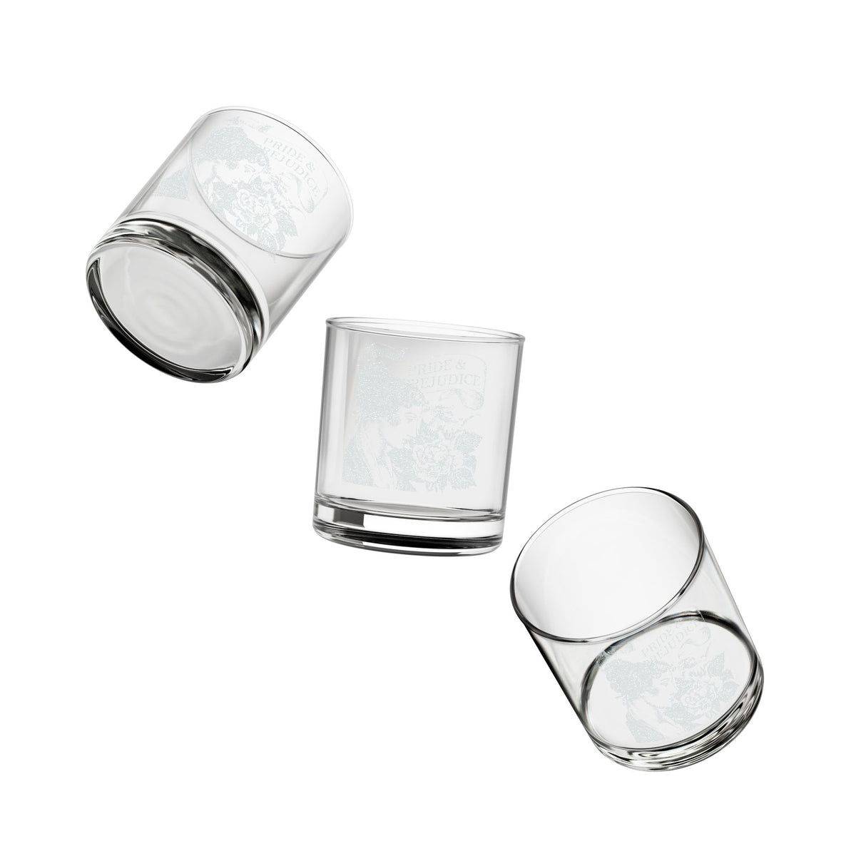 Pride & Prejudice Whiskey Engraved Glass – 10.5 oz Classic Rocks Tumbler