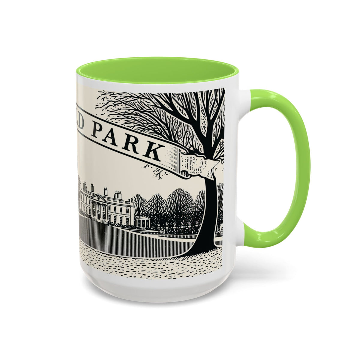 Mansfield Park illustration Mug | Peacock & Estate ceramic mug