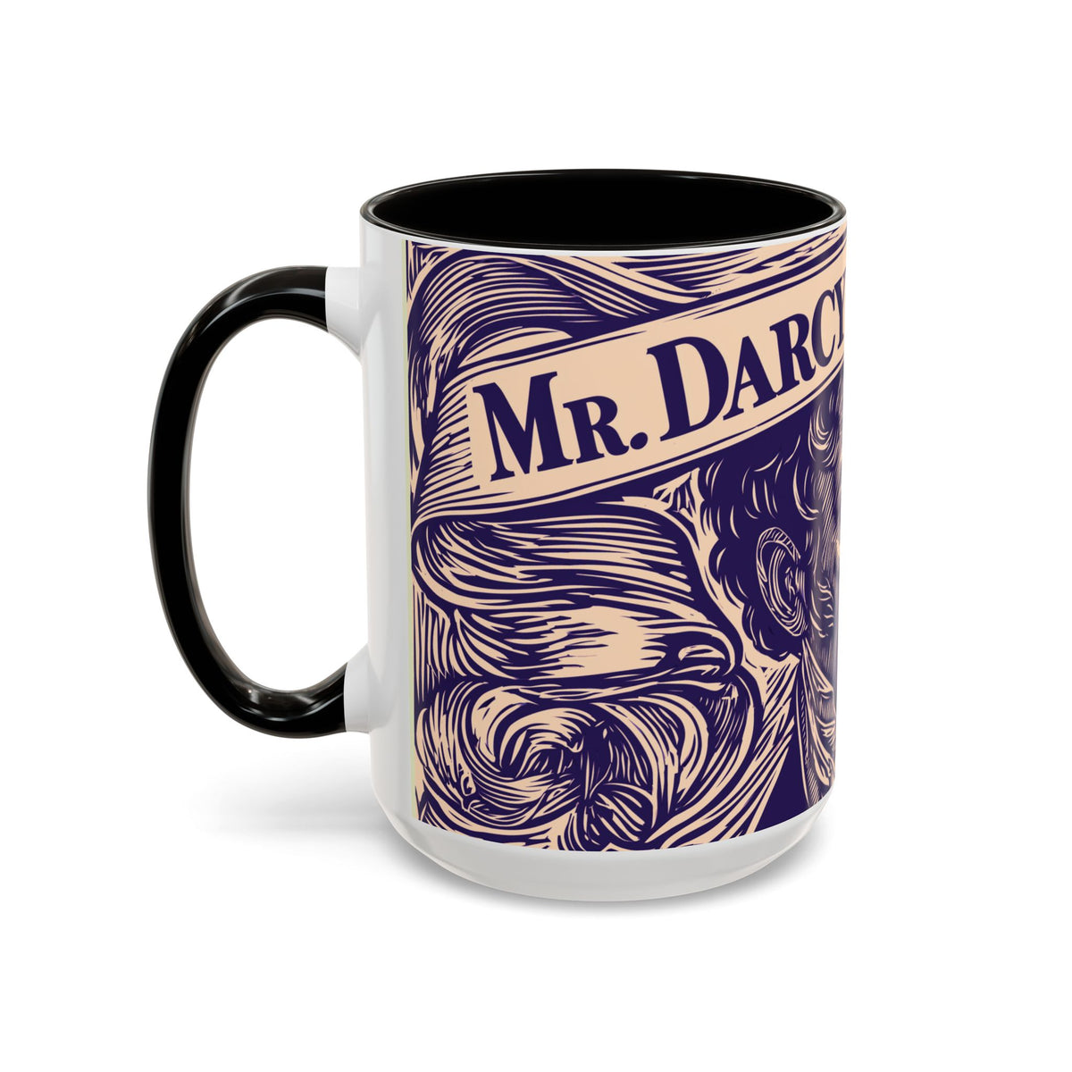 Darcy On My Mind Ceramic Mug — Jane Austen Literary Coffee Cup (11oz/15oz)