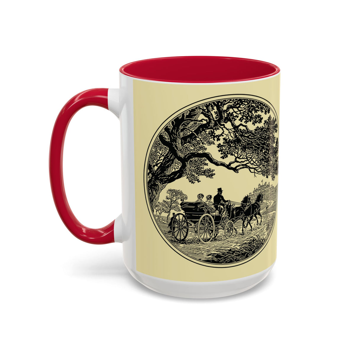 Vintage 'Barely Tolerable' Illustration Coffee Mug (11oz/15oz)