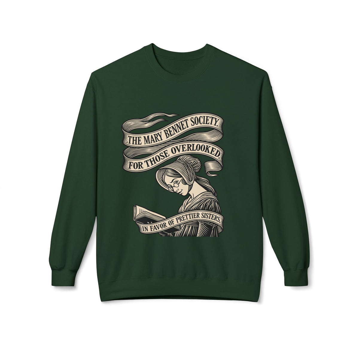 Crewneck Sweatshirt — “The Mary Bennet Society for Those Overlooked” Literary Pride Pullover