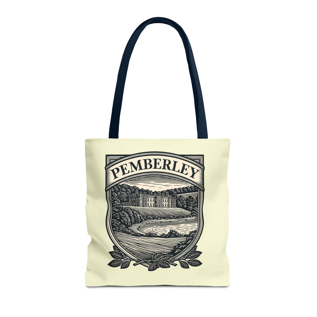 Pemberley Crest Tote Bag — Regency Manor Vintage Shield Canvas Tote