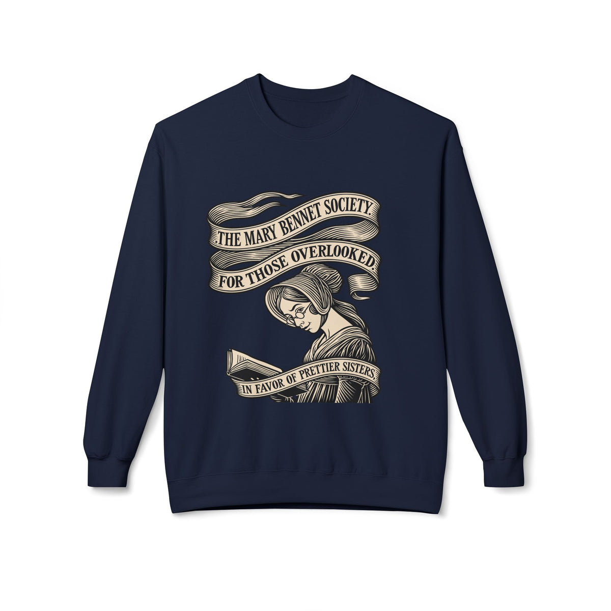 Crewneck Sweatshirt — “The Mary Bennet Society for Those Overlooked” Literary Pride Pullover