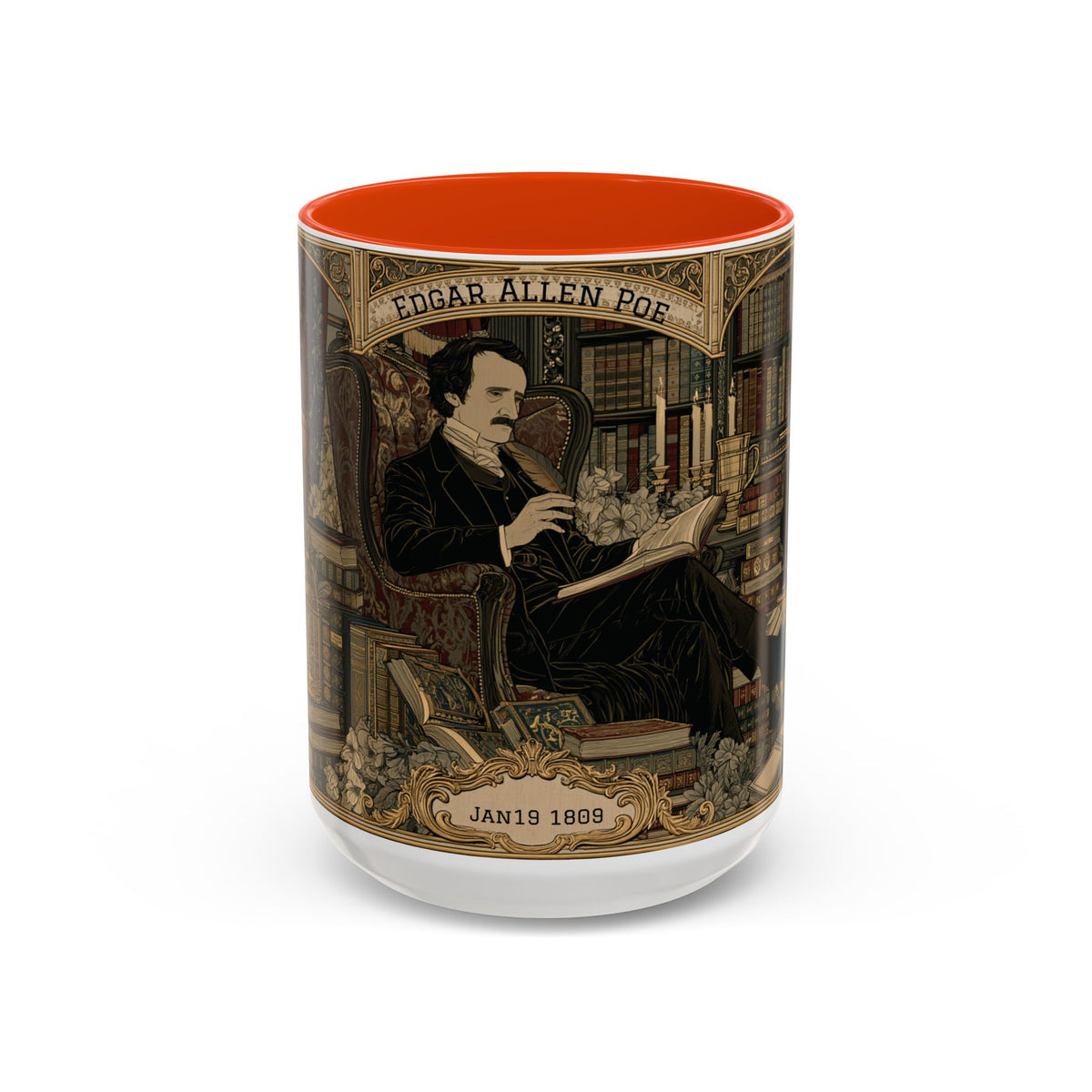 Edgar Allan Poe portrait Mug | Literary Gothic coffee mug