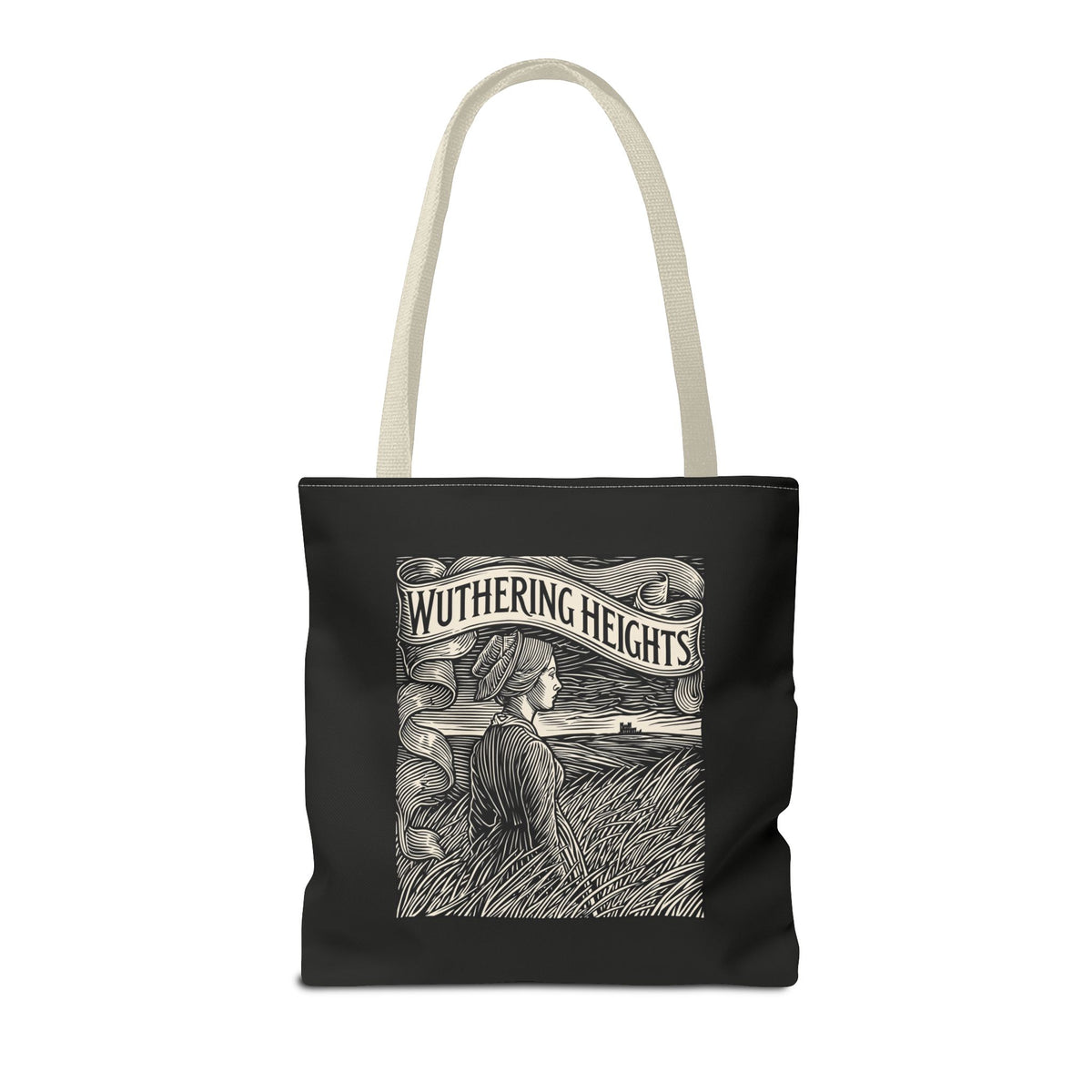 Wuthering Heights Illustrated Tote Bag — Gothic Novel Literary Canvas Tote