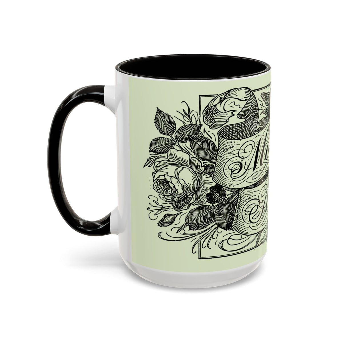 Most Ardently script banner floral Mug | Pink 11 or 15 oz.