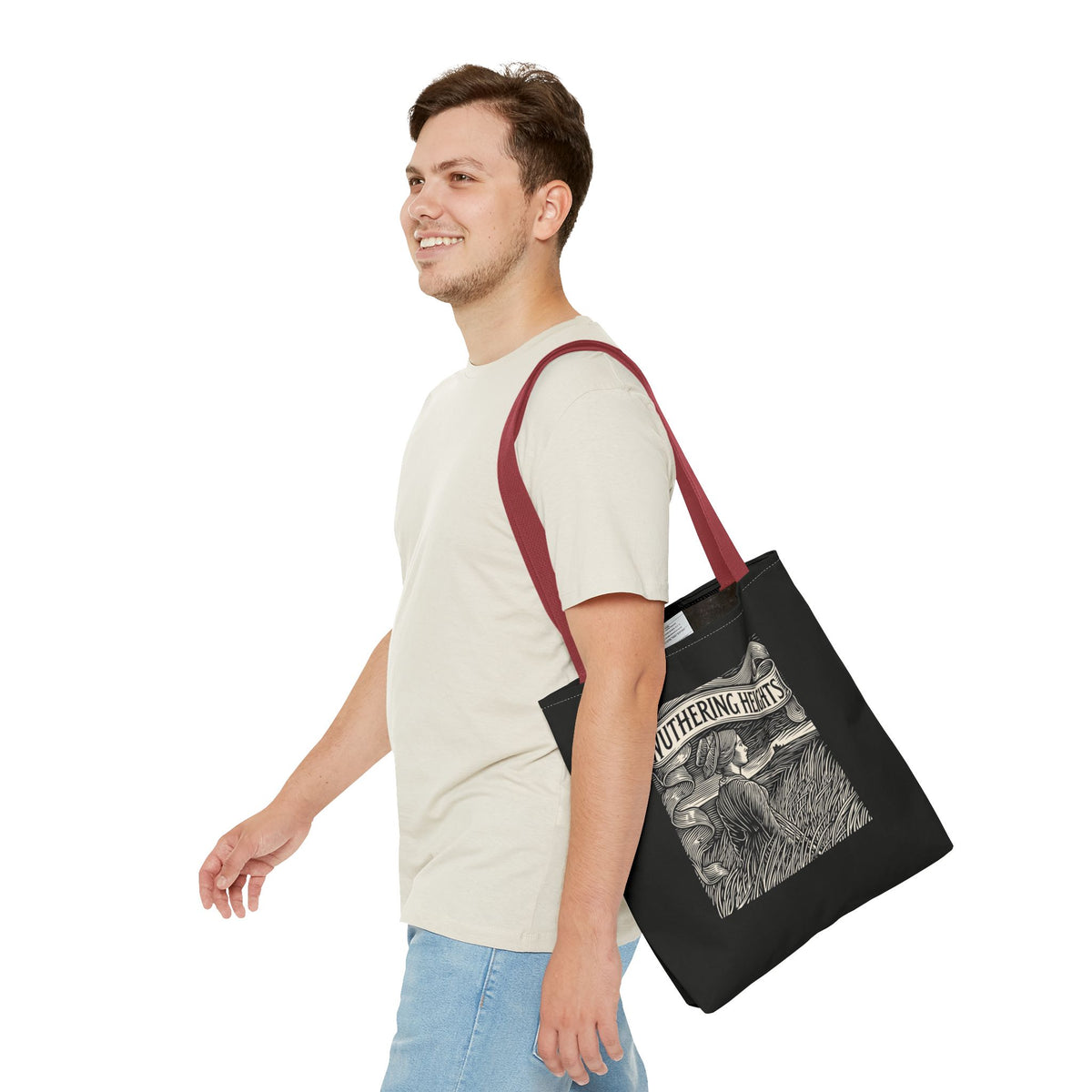 Wuthering Heights Illustrated Tote Bag — Gothic Novel Literary Canvas Tote