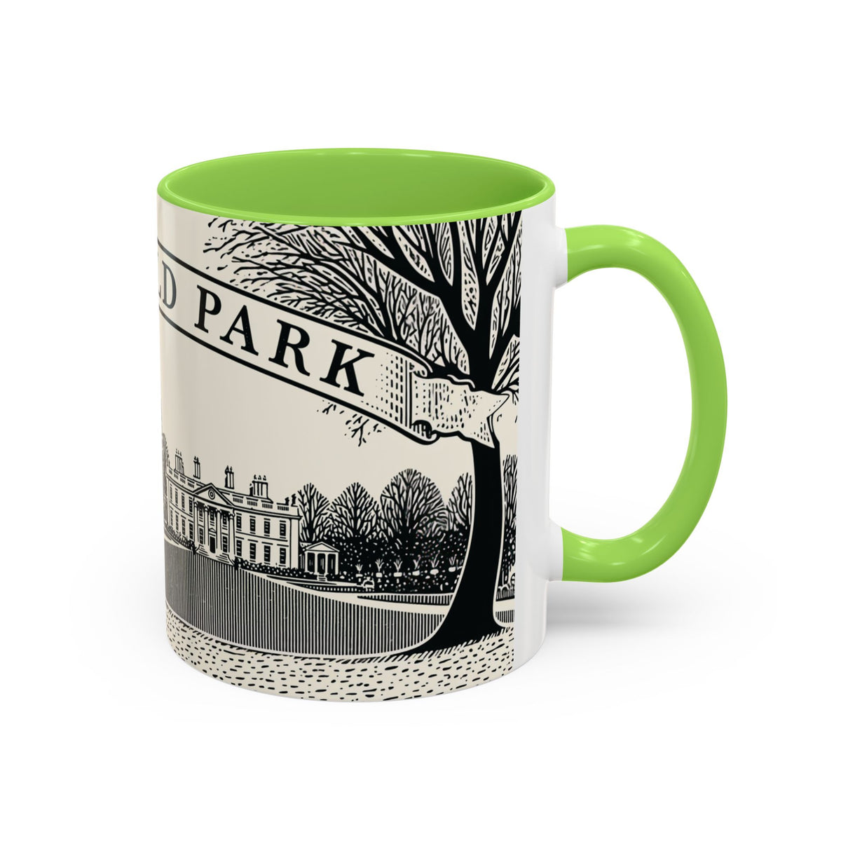 Mansfield Park illustration Mug | Peacock & Estate ceramic mug