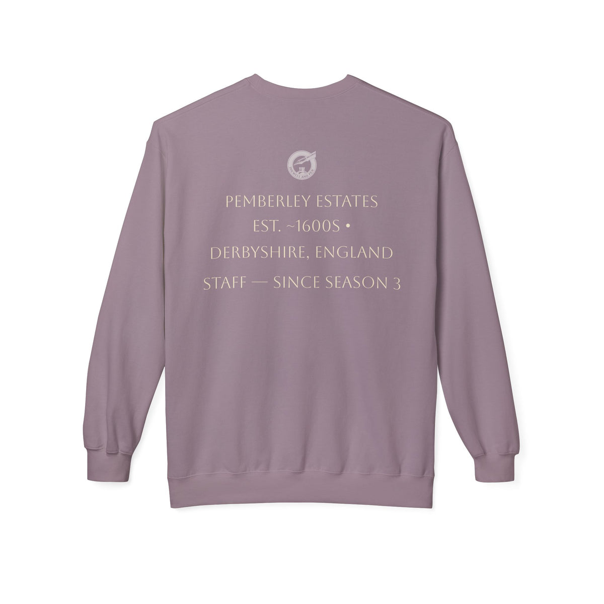 Pemberley Estate Crewneck Sweatshirt — Jane Austen Cozy Literary Pullover