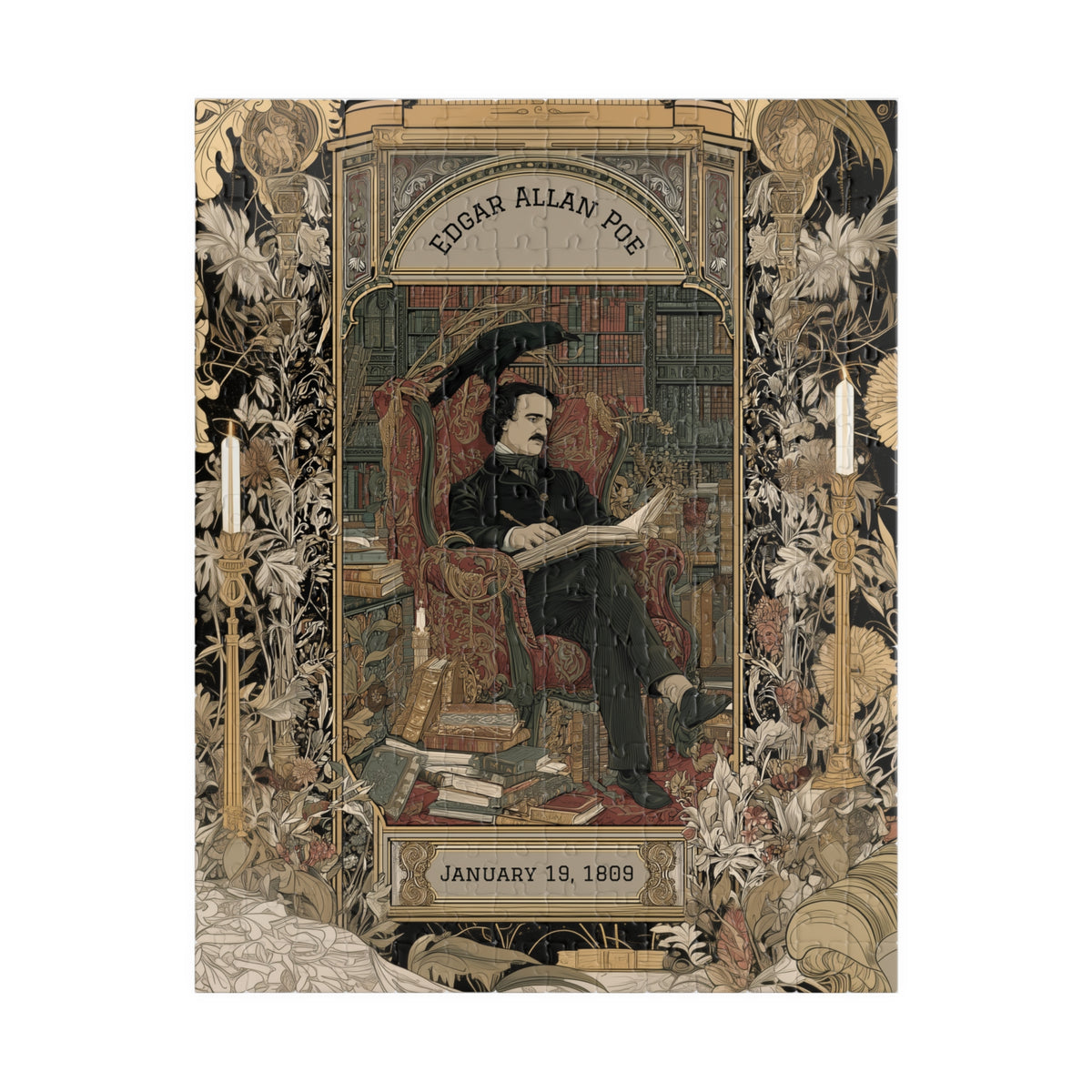 Edgar Allan Poe's Raven Holding Court - Nevermore Puzzle