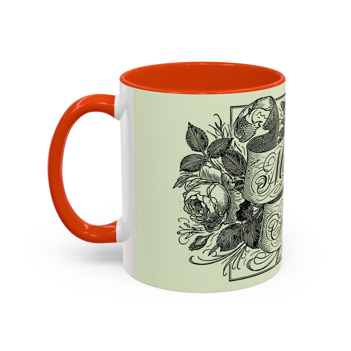 Most Ardently script banner floral Mug | Pink 11 or 15 oz.