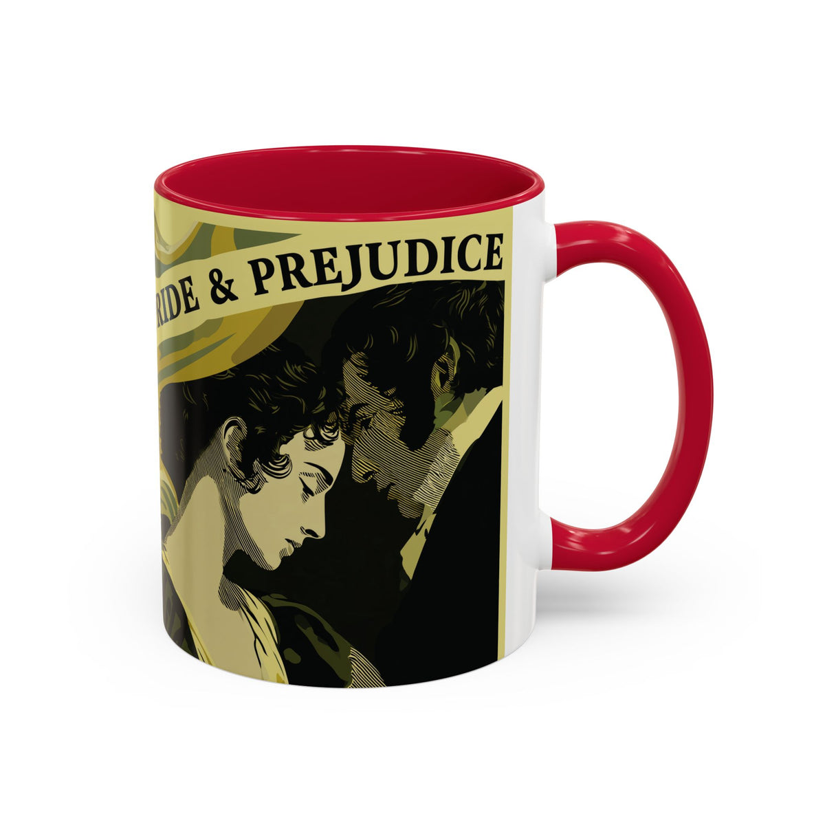 Pride & Prejudice Ceramic Mug – Jane Austen Vintage Romance Coffee Cup