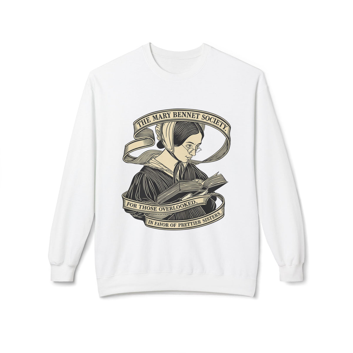 The Mary Bennet Society Literary Crewneck Sweatshirt — Vintage Booklover Reading Crew