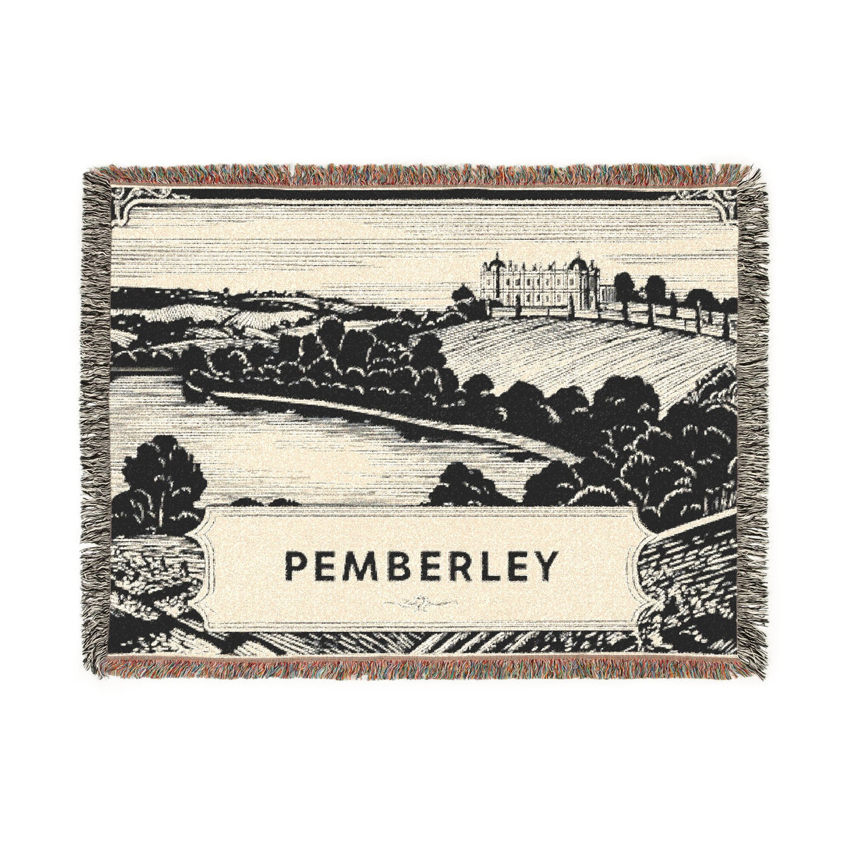 Pemberley Landscape Woven Blanket | Country Estate Throw Collection