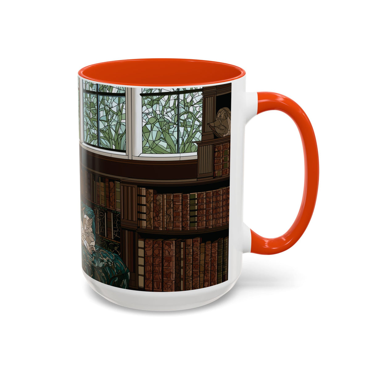 Cozy Reading Nook Cat Mug | Ceramic Coffee Cup 11oz 15oz