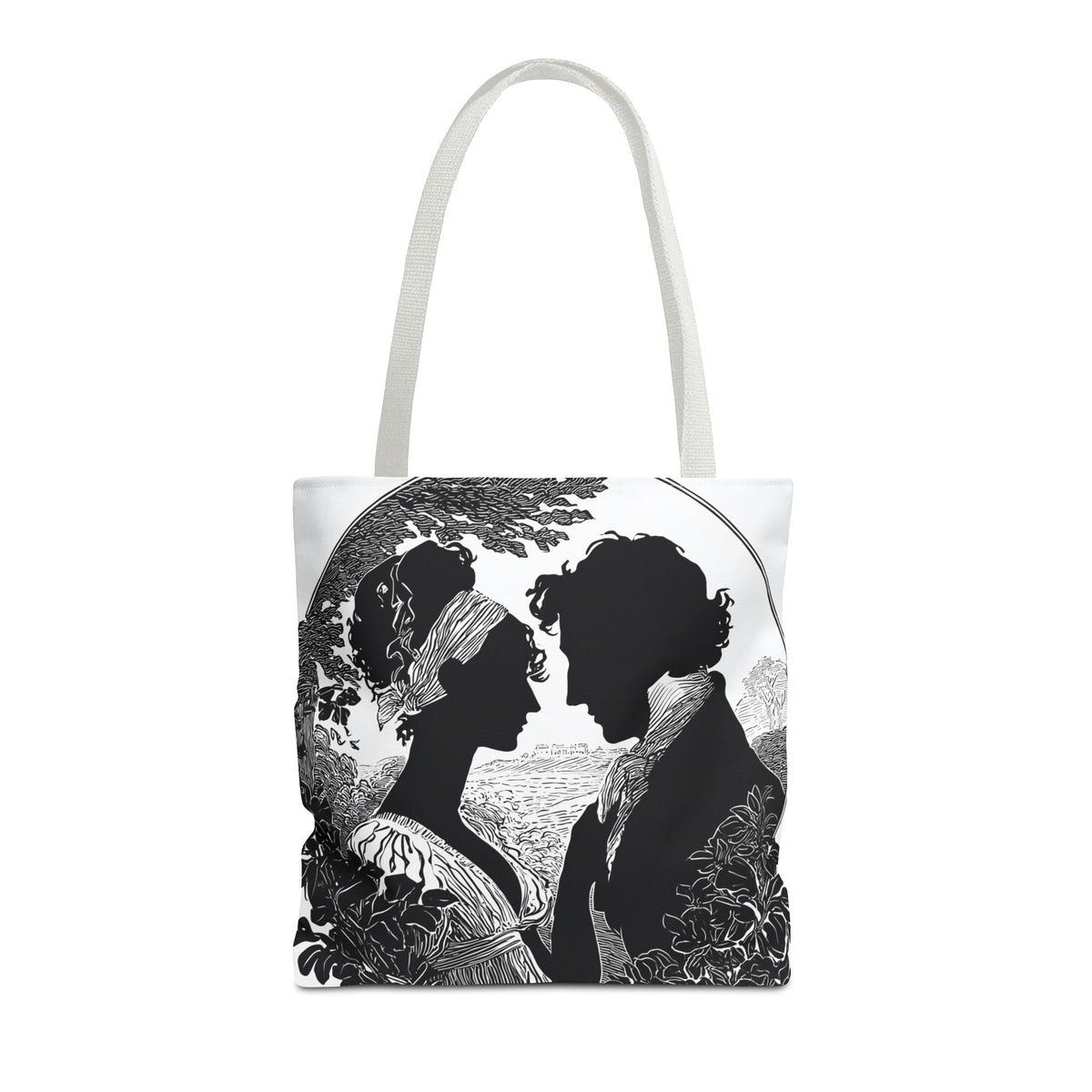 Silhouette Romance Tote Bag — Vintage Regency Couple