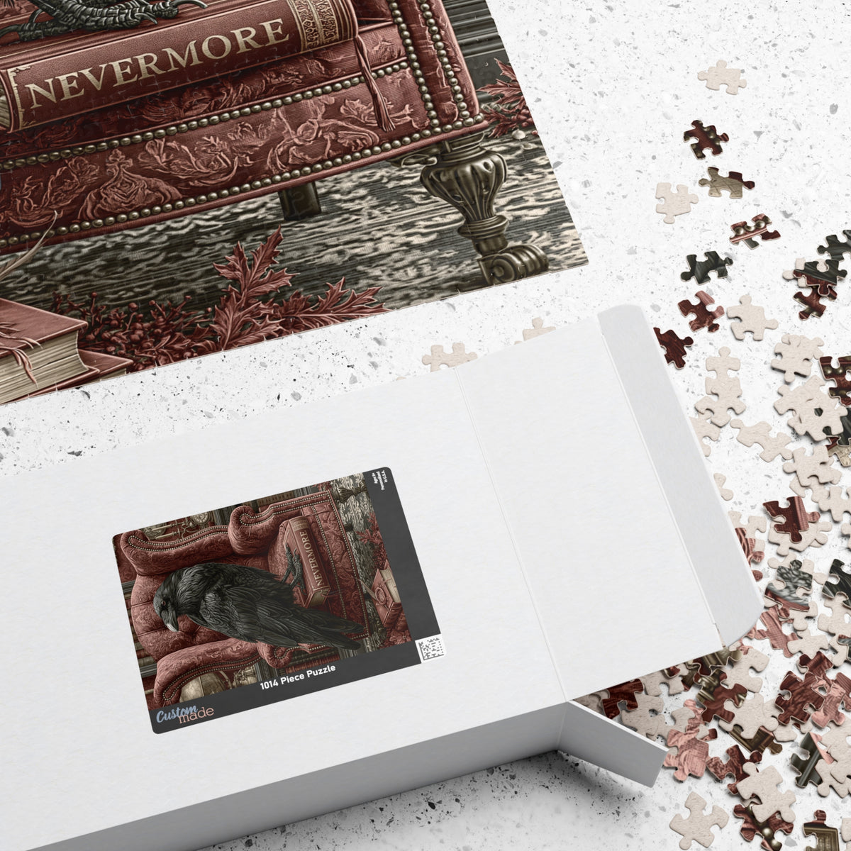 Poe's Raven on Armchair - Nevermore Puzzle