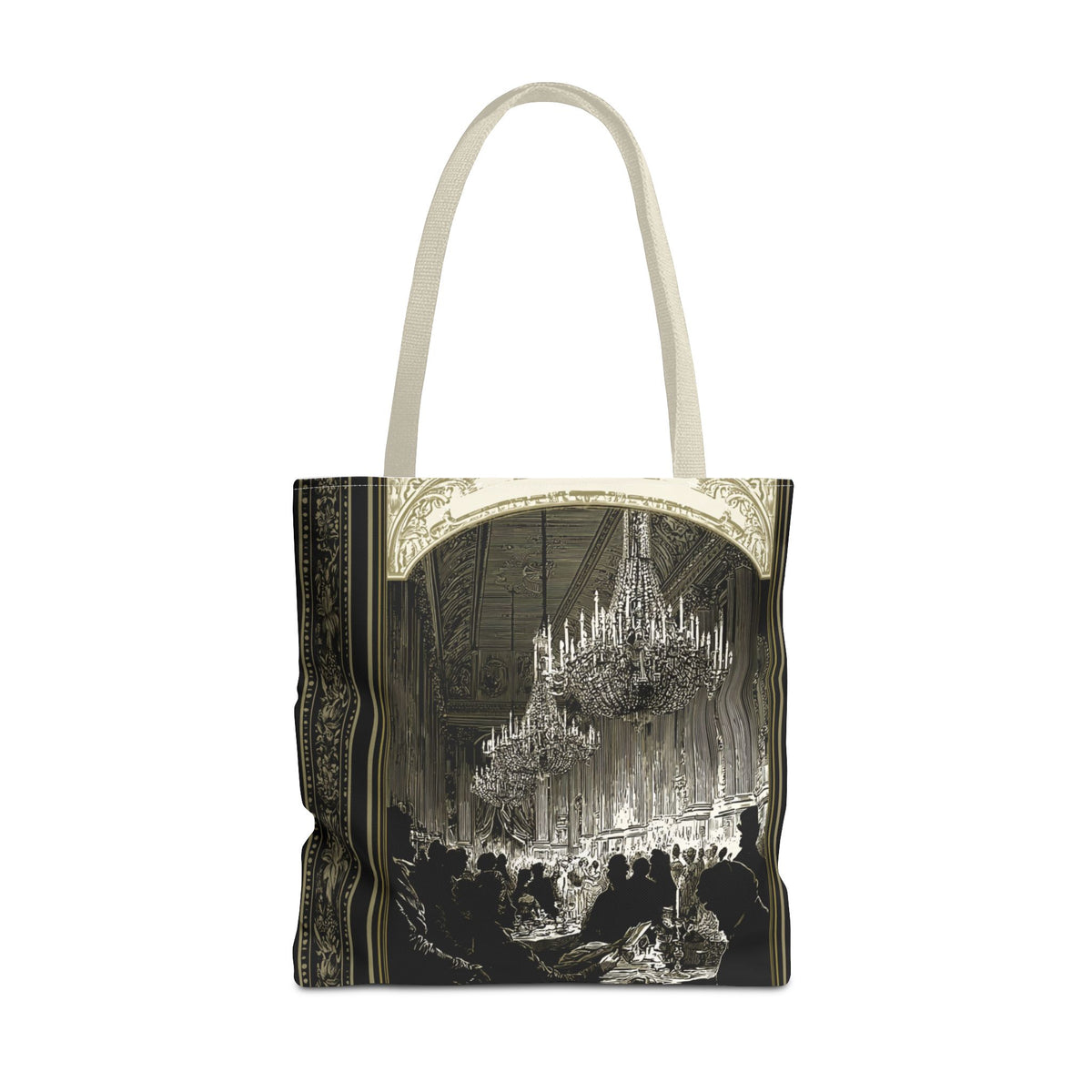 Regency Ballroom Chandelier Tote Bag | Vintage Ballroom Scene