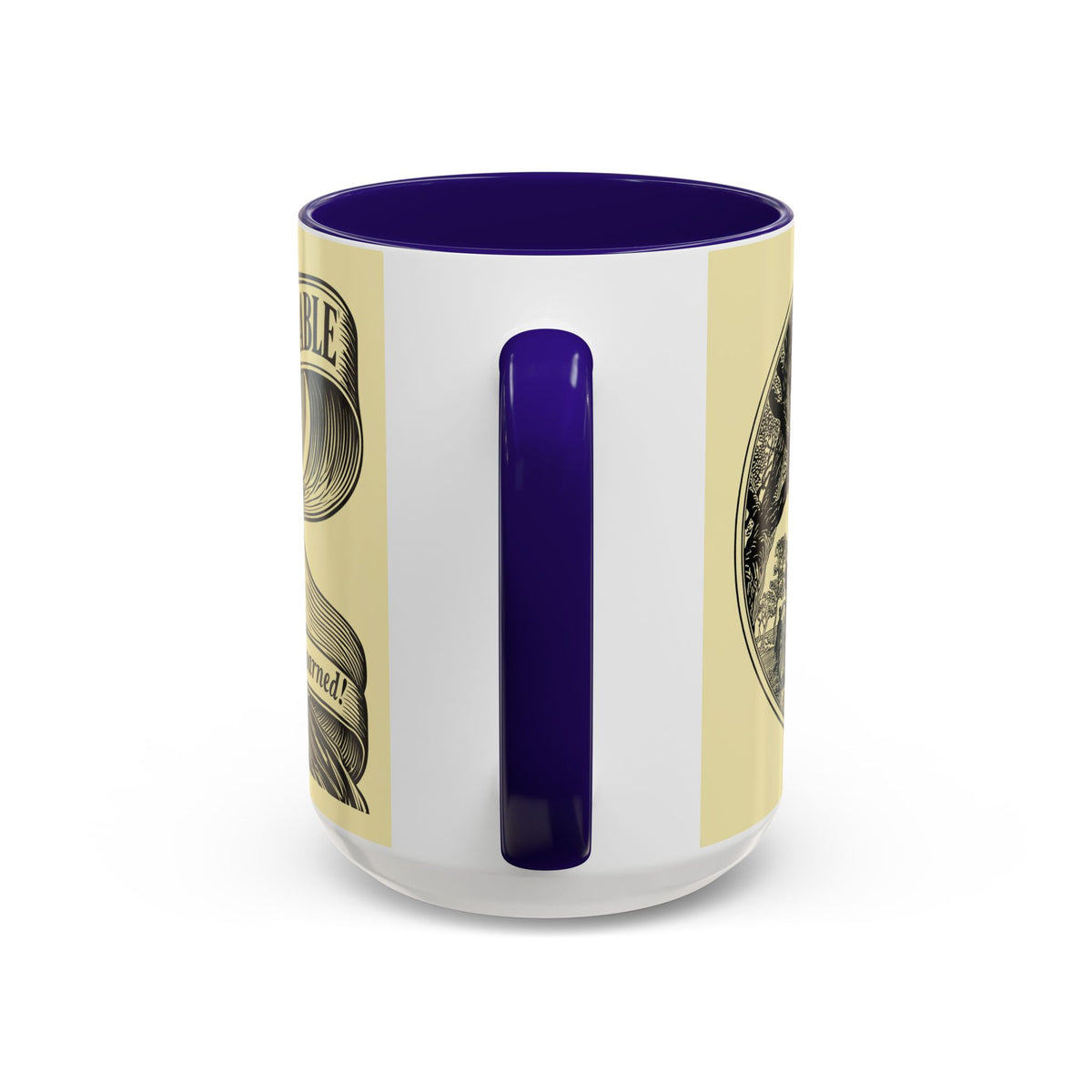 Vintage 'Barely Tolerable' Illustration Coffee Mug (11oz/15oz)