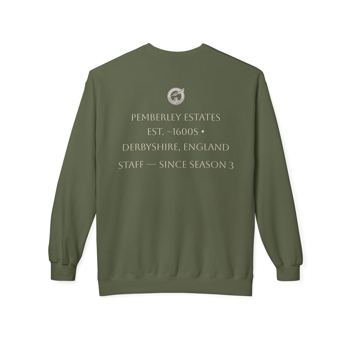 Pemberley Estate Crewneck Sweatshirt — Jane Austen Cozy Literary Pullover