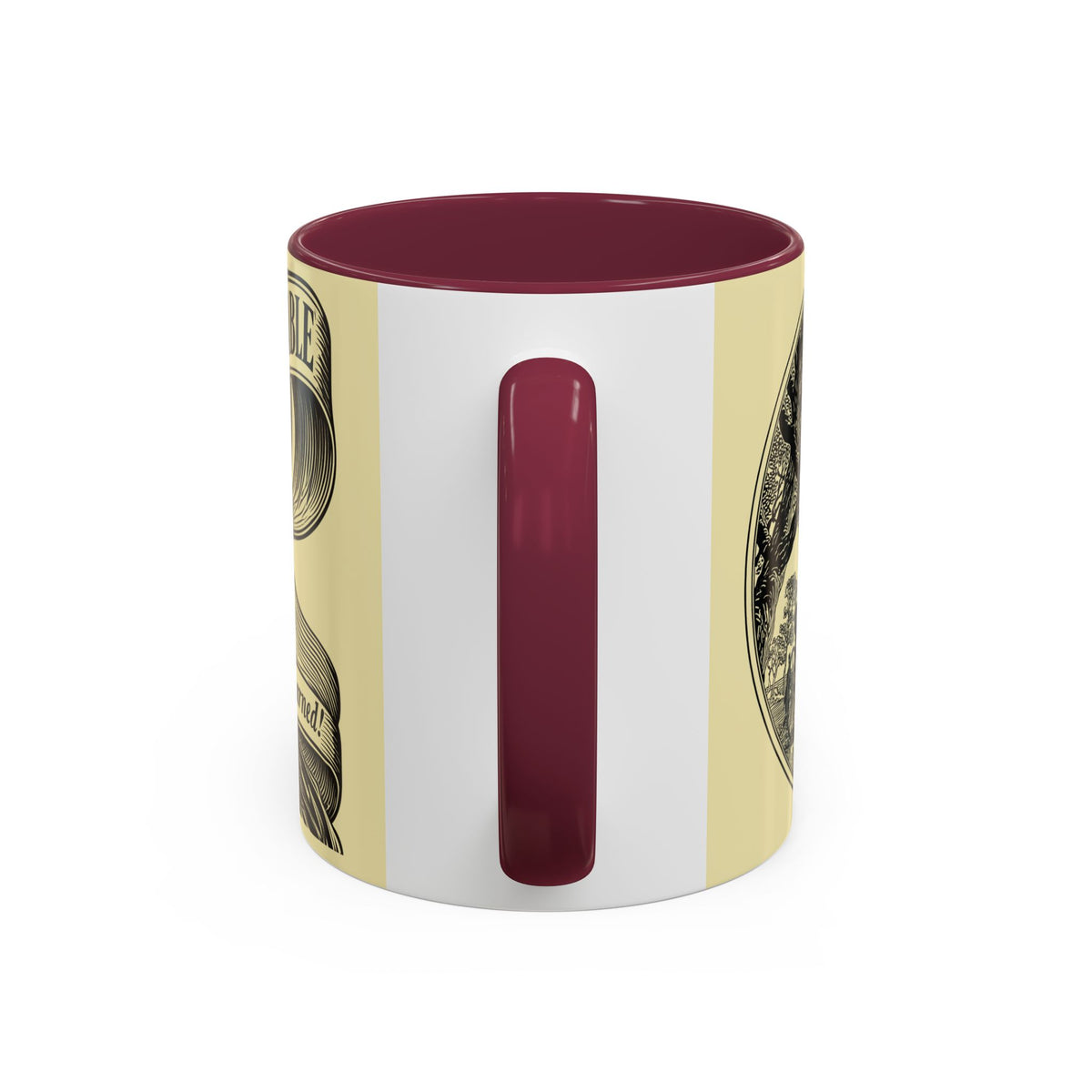 Vintage 'Barely Tolerable' Illustration Coffee Mug (11oz/15oz)