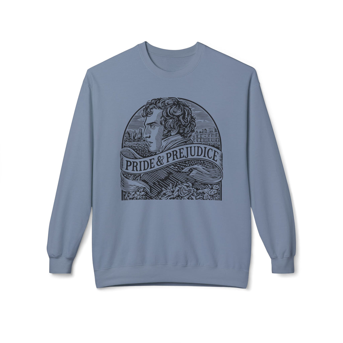 Pride & Prejudice Literary Crewneck Sweatshirt — "Swiped Right" Back