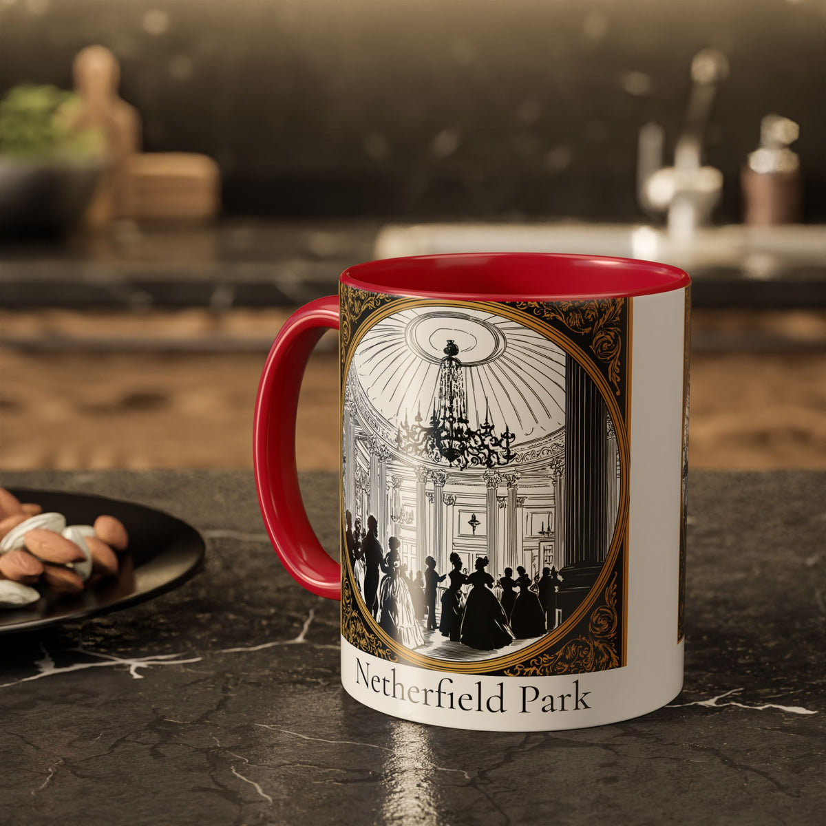 Netherfield Park Ballroom Scene Mug | 11oz 15oz Color Accent